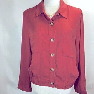 ❄️ Full Circle Trends Women’s Amber Full Sleeves Button Sleeves Top/ Blouse Sz M